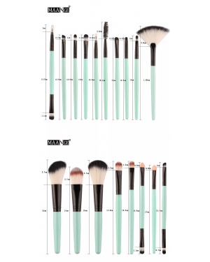 Maange 18pcs Make Up Brush Set With Cosmetic Powder Eye Shadow Foundation Blush Blending Beauty Mag5445lh