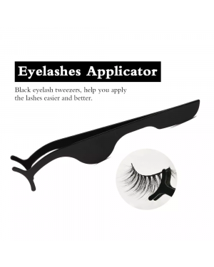 Maange 1pc False Eyelash Applicator Tweezers Makeup Tools Black
