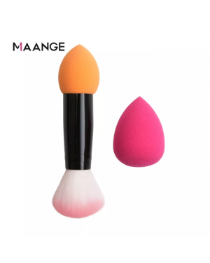 Maange New Make Up Blender Foundation Puff 2 In 1 Sponges With Brush