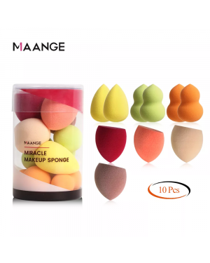 Maange 10pc/box Soft Makeup Sponge Puff Cosmetic Puff For Foundation Make Up
