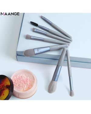 Maange Pro 7pcs/set Makeup Brushes Set Foundation Powder Eye Shadow Eyeliner Eyelash Eyebrow Blush Facial Cosmetic Mini Tools Mag 5857l