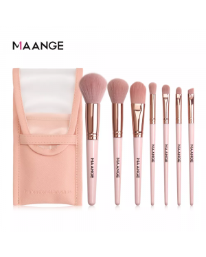 Maange 7pc Make Up Brush For Foundation Powder Blending Blush Eyeshadow Brush With Brush Bag