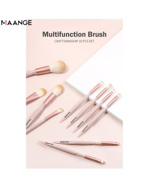 Maange 10pcs Makeup Brushes Set For Colorful Cosmetic Foundation Powder Blush Eyeshadow Make Up Brush Mag 5940fj