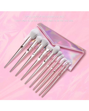 Maange Brushes 10pcs Pink Makeup Brushes Set Beauty Make Up Brush & 1pc Cosmetic Bag