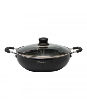 Homeglory Non-Stick Kadhai 4 MM With Lid 26cm (NKD-26)