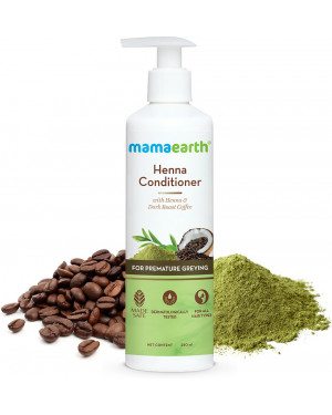 MamaEarth Henna Conditioner, for Grey Hair, with Henna and Deep Roast Coffee (250 ml)