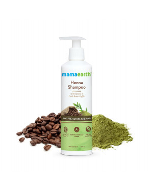 Mamaearth Henna Shampoo, for enhance hair color, with Henna and Deep Roast Coffee – 250 ml