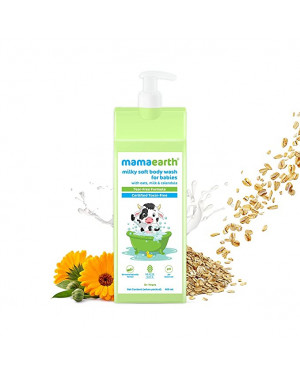 Mamaearth Milky Soft Body Wash for Babies with Oats, Milk and Calendula 400 ml 