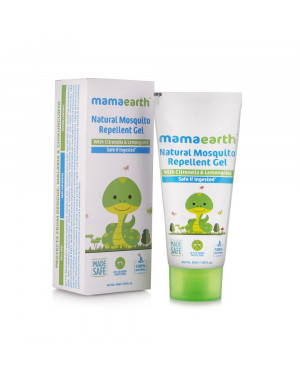 Mamaearth Natural Mosquito Repellent Gel 50ml. DEET Free. Protects from Dengue, Malaria & Chikungunya