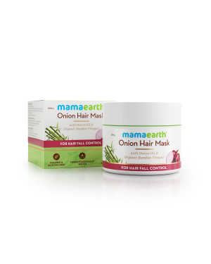 Mamaearth's Onion Hair Mask for Hairfall Control with Organic Bamboo Vinegar 200gm