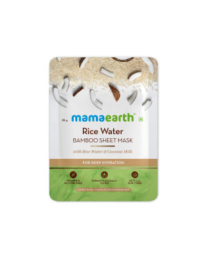 Mamaearth Rice Water Bamboo Sheet Mask-25G