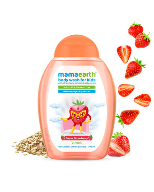 Mamaearth Super Strawberry Body Wash for Kids with Strawberry & Oat Protein – 300 ml