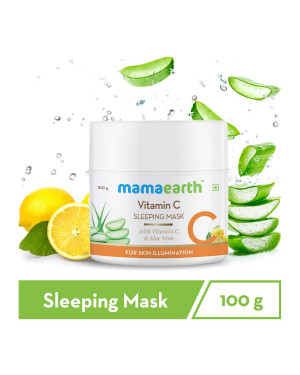  MamaEarth Vitamin C Sleeping Mask with Aloe Vera for Skin Illumination - 100 gm