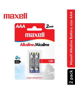 Maxell Alkaline Battery Size Aaa 2 Pcs