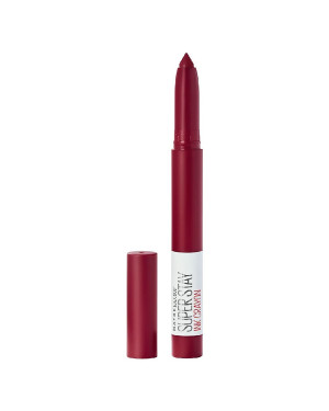 Maybelline New York Lipstick, Matte Finish, Long-lasting, Intense Colour, SuperStay Crayon Lipstick, 55 Make it Happen 1.2g