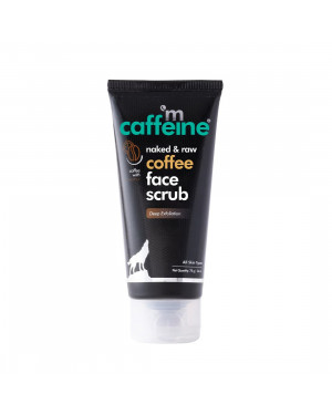 mCaffeine Coffee Exfoliating Face Scrub for Fresh & Glowing Skin (75g) | Tan Removal Scrub for Face, Removes Blackheads & Dirt | With Caffeine & Walnut | For Men & Women & All Skin Types