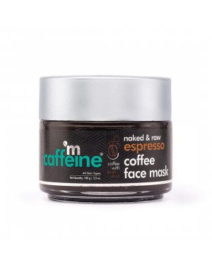 mCaffeine Exfoliating Espresso Coffee Face Pack for Women & Men | Face Mask with Natural AHA for All Skin Types | Removes Blackheads, Whiteheads & Dirt for a Glowing Skin (100gm)