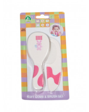  Mee Mee Soft Grip Brush And Comb (MM-2039 PINK)