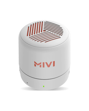 Mivi Play Bluetooth Speaker with 12 Hours Playtime. Wireless Speaker Made in India with Exceptional Sound Quality, Portable and Built in Mic-White
