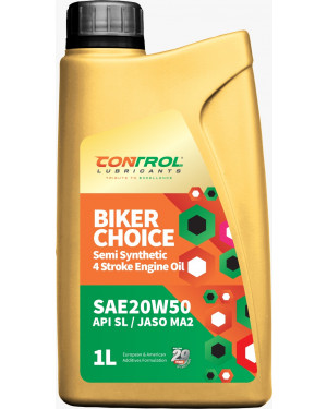 Control Mobike Engine oil Bikers choice API Sl JAso Ma- 2 Sae 20w50