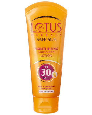 Lotus Herbal Safe Sun Moisturizing Sunscreen Lotion SPF - 30 PA++ ,100g