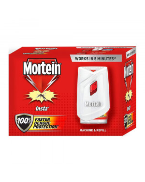 Mortein Insta5 Mosquito Repellent | Combo Pack - Machine + 1 Refill (45ml) |100% Protection from Dengue Mosquitoes