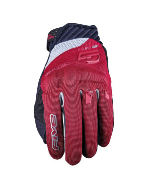 FIVE RS3 EVO Burgundy/Grey Woman Gloves with Knuckle Protection for Motorcycle/Scooter