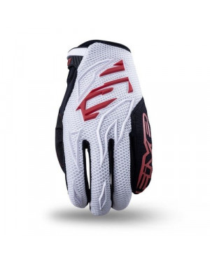FIVE MXF 3 White/Red Offroad Gloves for Motorcycle/Scooter