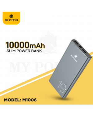 My Power 10000 mAh Power Bank M-1006 Micro & Type-C Inputs Slim Power Bank