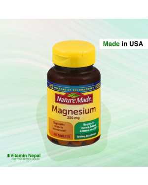 Nature Made 250mg Magnesium Oxide – 100 Tablets