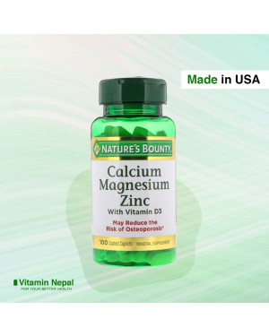 Nature’s Bounty Calcium Magnesium Zinc with Vitamin D3 – 100 Tablets