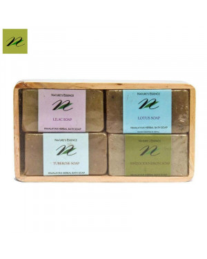 Nature's Essence Himalayan Herbal Bath Soap Set - Flower Line(25 Gm soap- Lotus, Lilac, Tuberose, Rhododendron)