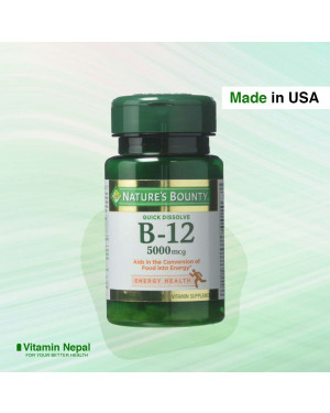 Nature’s Bounty 5000mcg Vitamin B12 – 40 Tablets