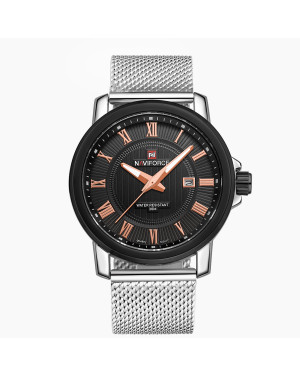 Naviforce Men's Fashion Analog Quartz Watch Stainless Steel Mesh Band NF9052