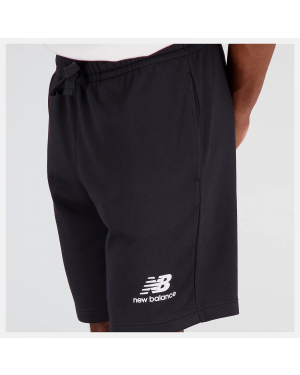New Balance Ms31540 BK - Essentials Stacked Logo French Terry Shorts