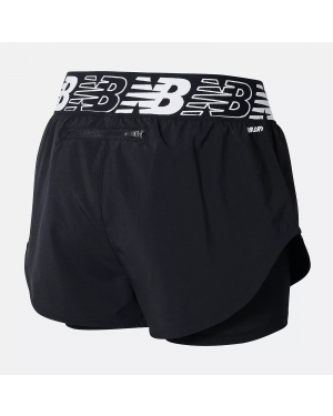 New Balance Ws23171 Bk - Relentless 2-in-1 shorts