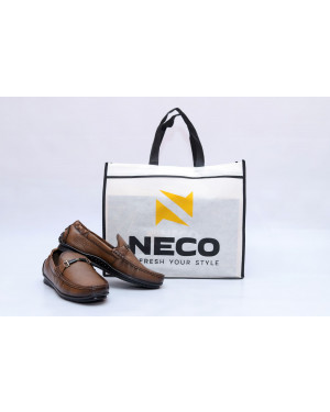 NECO Genuine Leather Solid Loafer Shoe For Men's