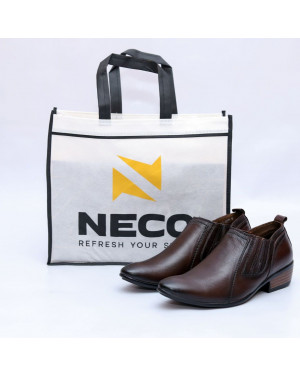NECO Comfit Men's Slip-On Brown Dress Shoes (4010)