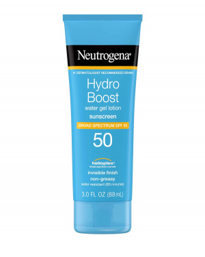 Neutrogena Hydro Boost Water Gel Non-Greasy Moisturizing Sunscreen Lotion with Broad Spectrum SPF 50, Water-Resistant, 3 fl. Oz