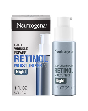Neutrogena Rapid Wrinkle Repair Retinol Night Face Moisturizer, Daily Anti-Aging Face Cream with Retinol & Hyaluronic Acid to Fight Fine Lines & Wrinkles