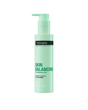 Neutrogena Skin Balancing Kaolin Clay Cleanser with 2% Polyhydroxy Acid (PHA), Mattifying & Conditioning Face Wash for Oily Skin, Paraben-Free, Soap-Free, Sulfate-Free