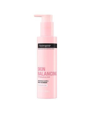 Neutrogena Skin Balancing Milky Cleanser with 2% Polyhydroxy Acid (PHA), Soothing & Moisturizing Face Wash for Dry & Sensitive Skin, Paraben-Free, Soap-Free, Sulfate-Free