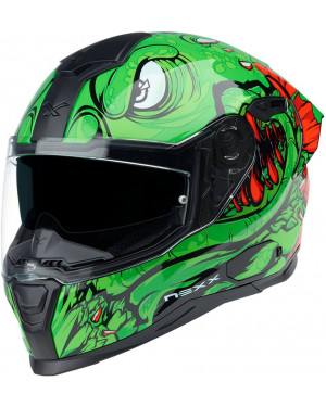 Nexx SX. 100R Abisal Green/Red Full Face Motorcycle Helmet
