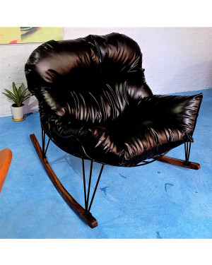 Nima Metal Framed Cushioned Rocking Chair
