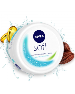 Nivea Refreshing Soft Light Moisturizer Cream, with Vitamin E & Jojoba Oil for Face, Hands and Body, 100 Ml
