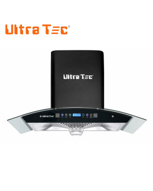 UltraTec P900BGAB 1000m³/hr Baffle Filter Suction 90cm Range Hood Sensor Touch International Standard Chimney 