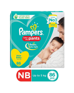 Pampers New Born Size Pants Diapers, 86 Pieces - XS