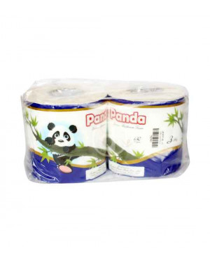 Panda Toilet Roll 2 Roll Pack Blue 3 Ply