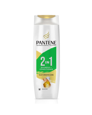Pantene Advanced Hairfall Solution, 2in1 Anti-Hairfall Silky Smooth Shampoo & Conditioner for Women, 340ML