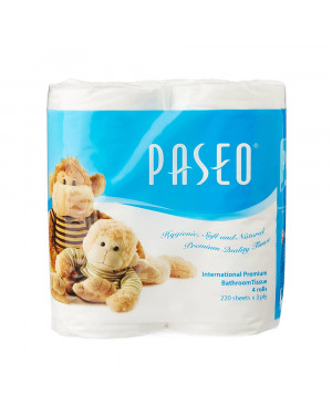 Paseo Toilet Roll 220s 3Ply 4 rolls Embossed Paseo Elegant 25021103